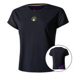 Vêtements Quiet Please Quiet Please Perspectives Cross T-shirt Femmes-Bleu Foncé