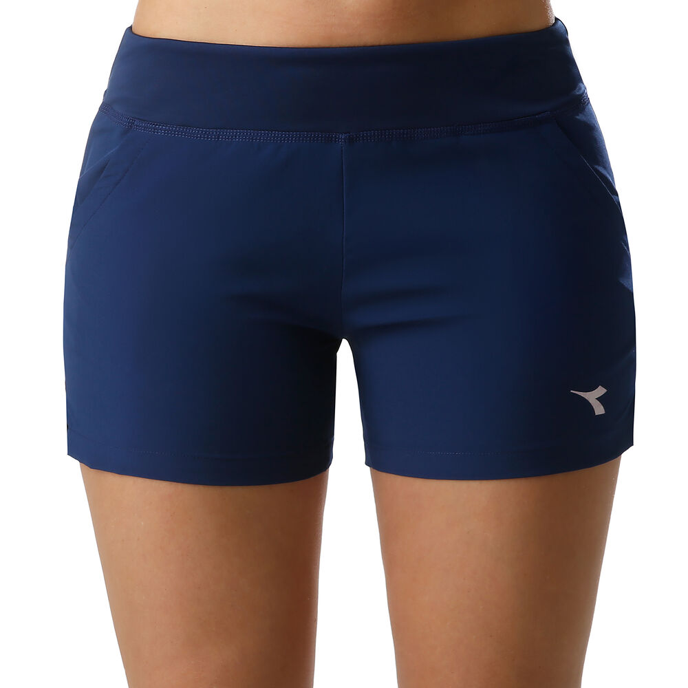 Diadora Court Shorts Femmes - Bleu Foncé , Blanc