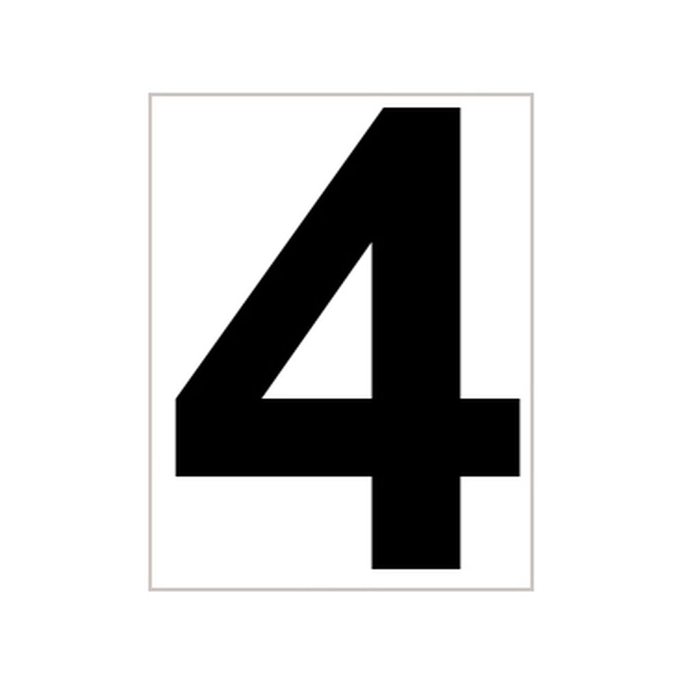 Tegra Platzziffer 4 Schild - Blanc , Noir