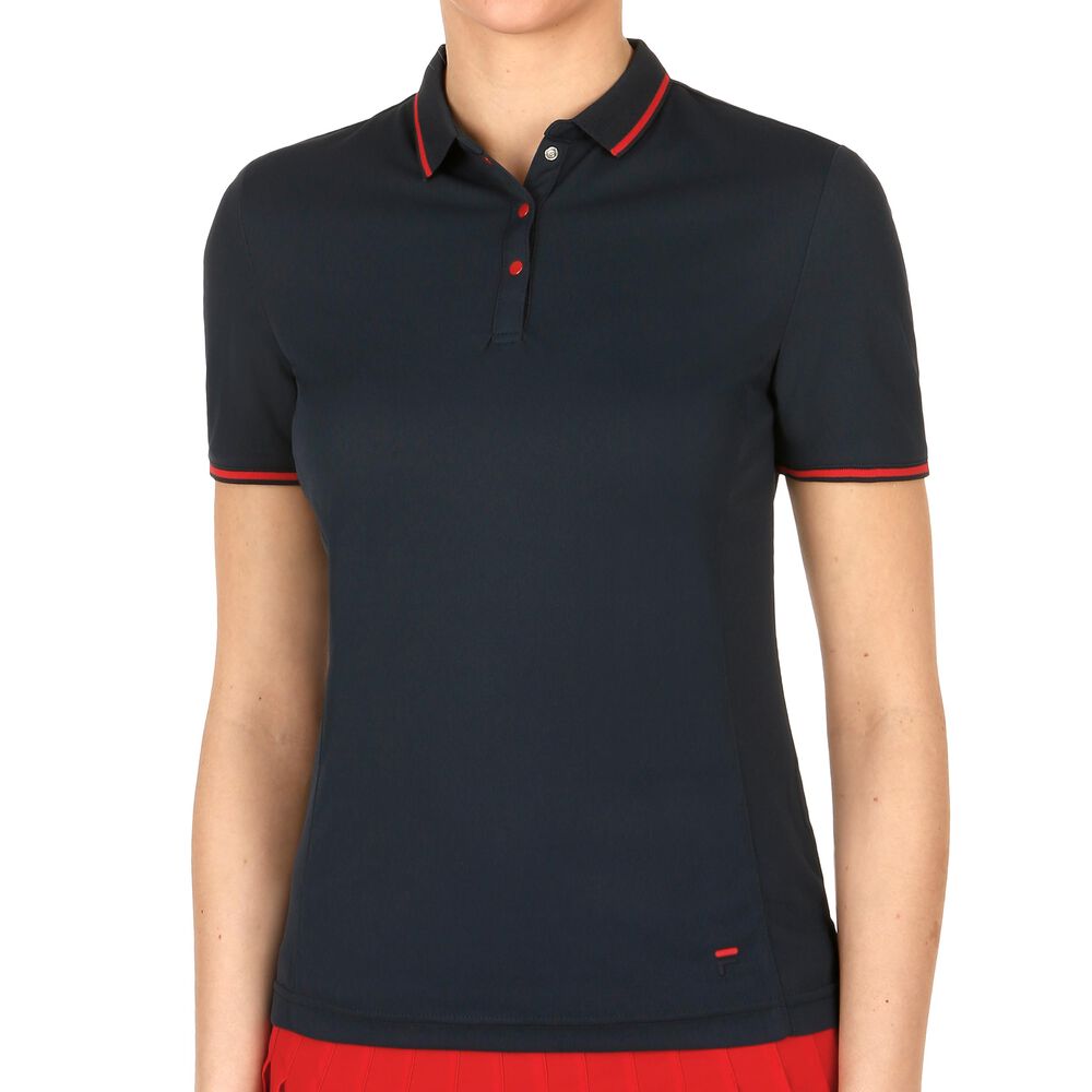 Fila Palina Polo Femmes - Bleu Foncé , Rouge