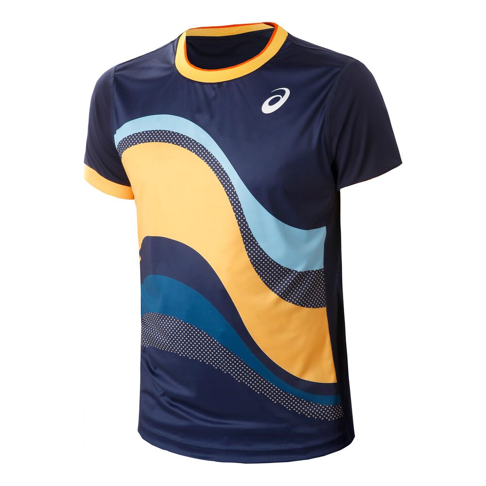 Asics Match GPX T-shirt Hommes - Bleu Foncé , Jaune Doré