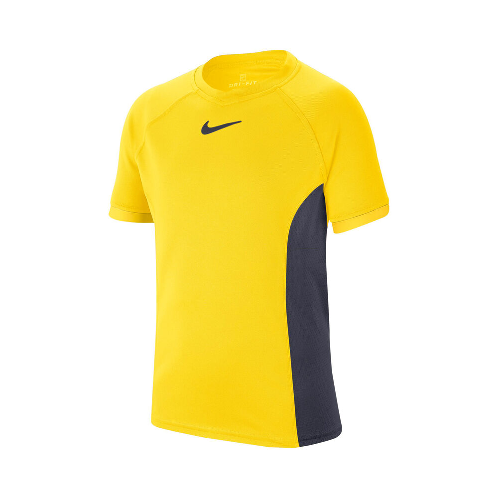Nike Court Dri-Fit T-shirt Garçons - Jaune Citron , Gris Foncé