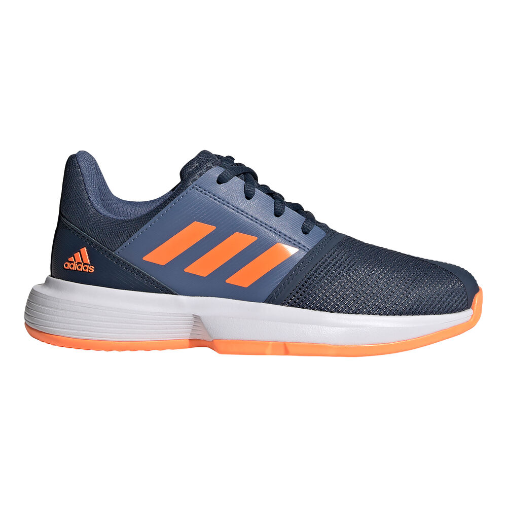 adidas CourtJam X Chaussures Toutes Surfaces Enfants - Bleu Foncé , Orange