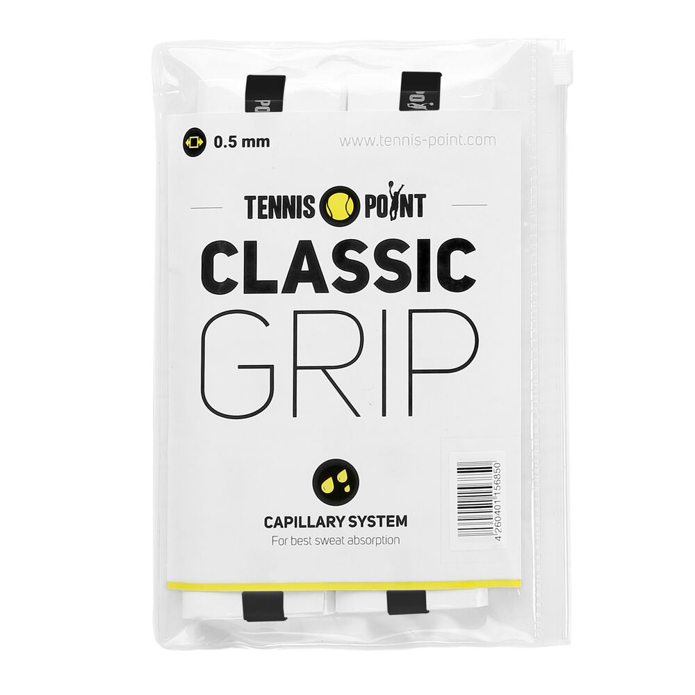Tennis-Point Classic Grip Pack De 12 - Blanc