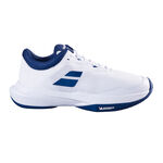 Chaussures de tennis Babolat Babolat SFX 4 Chaussures Toutes Surfaces Hommes-Blanc,Bleu Foncé