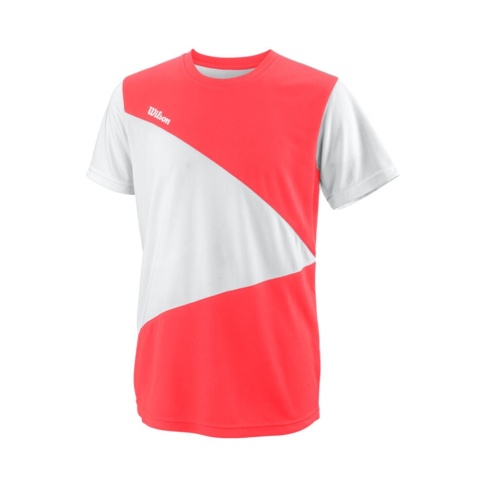 Wilson Team T-shirt Garçons - Corail , Blanc