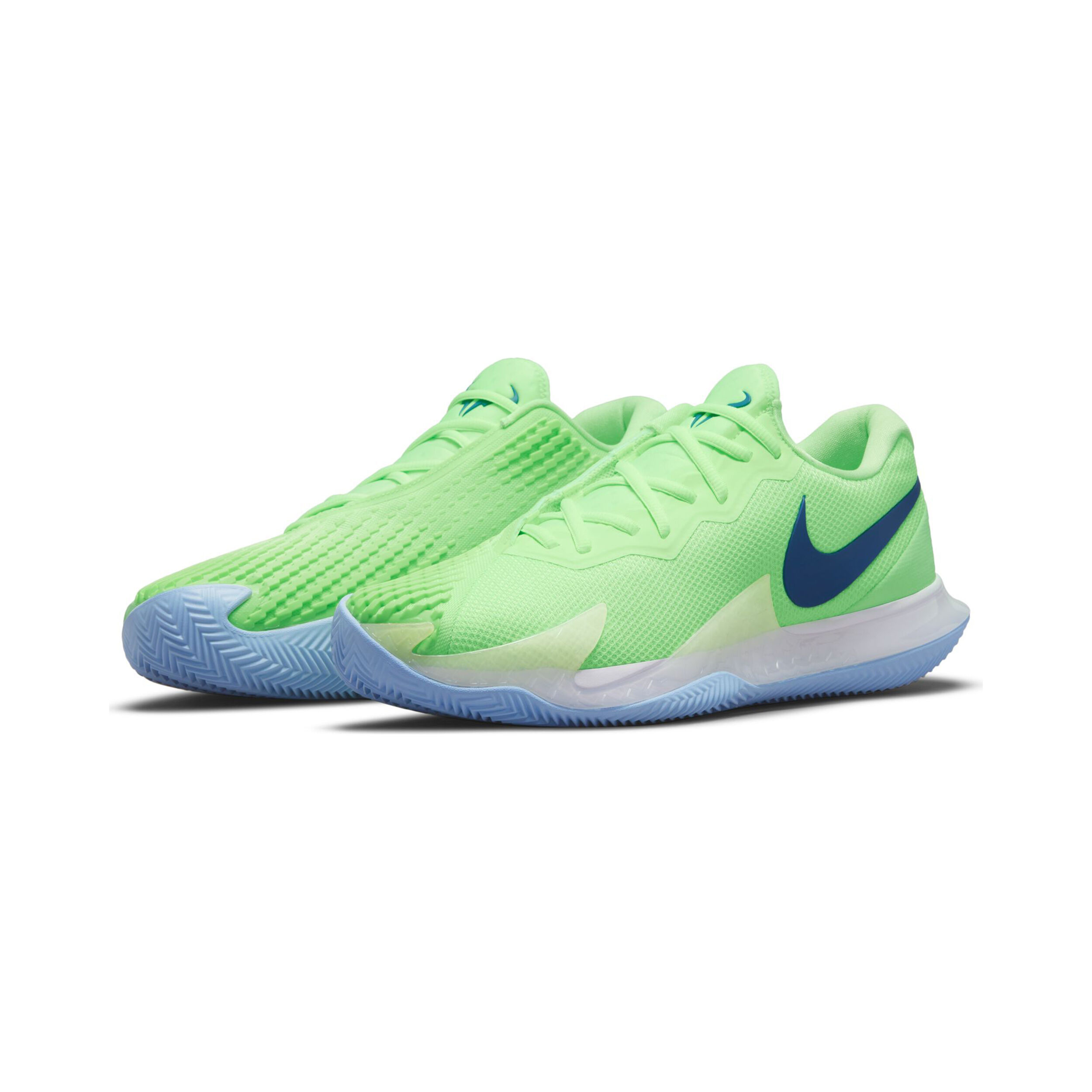 Rafael Nadal Air Zoom Vapor Cage 4 Chaussure Terre Battue Hommes Vert Fluo Bleu