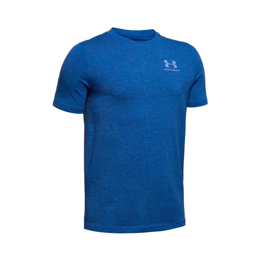 Under Armour Cotton T-shirt Garçons - Bleu , Blanc