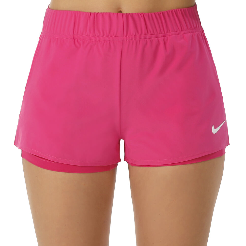 Nike Court Flex Shorts Femmes - Pink , Blanc