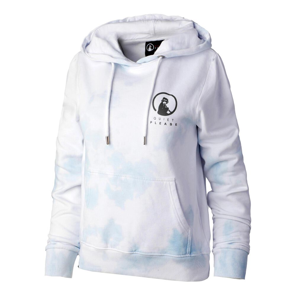Quiet Please Tie Dye Sweat à Capuche Femmes - Bleu Clair , Multicouleur