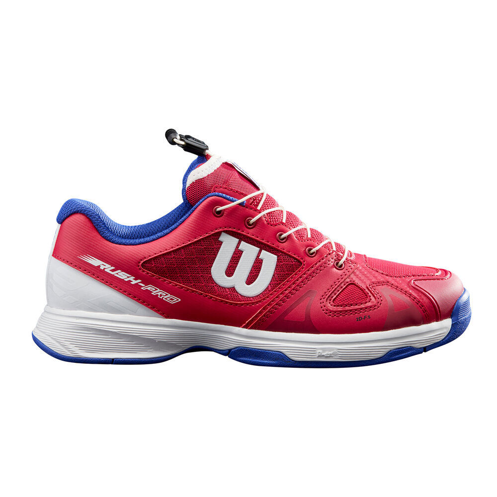 Wilson Kaos Pro QL Chaussures Toutes Surfaces Enfants - Rouge , Bleu