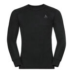 V&ecirc;tements Odlo Odlo Active Warm Eco BI Top Crew Neck Haut Manches Longues Hommes-Noir