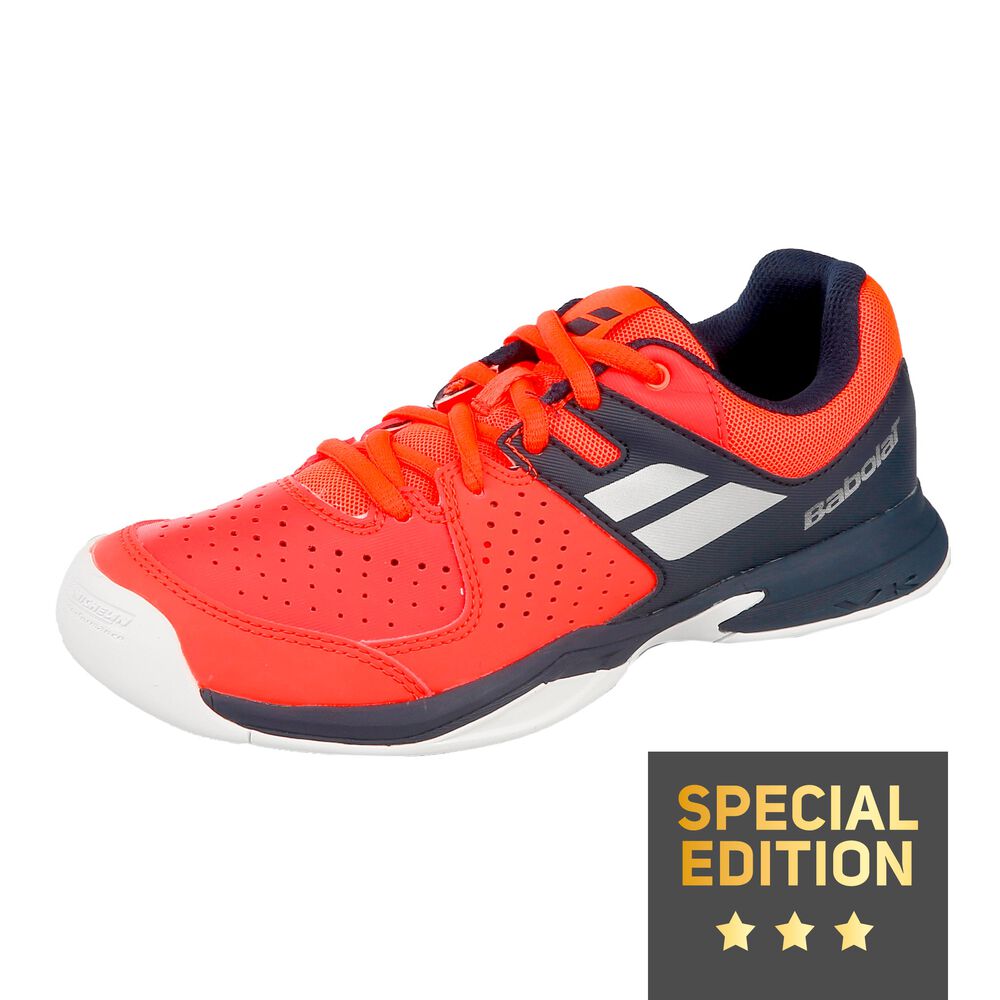 Babolat Pulsion Indoor Chaussure Moquette Edition Spéciale Enfants - Rouge , Bleu