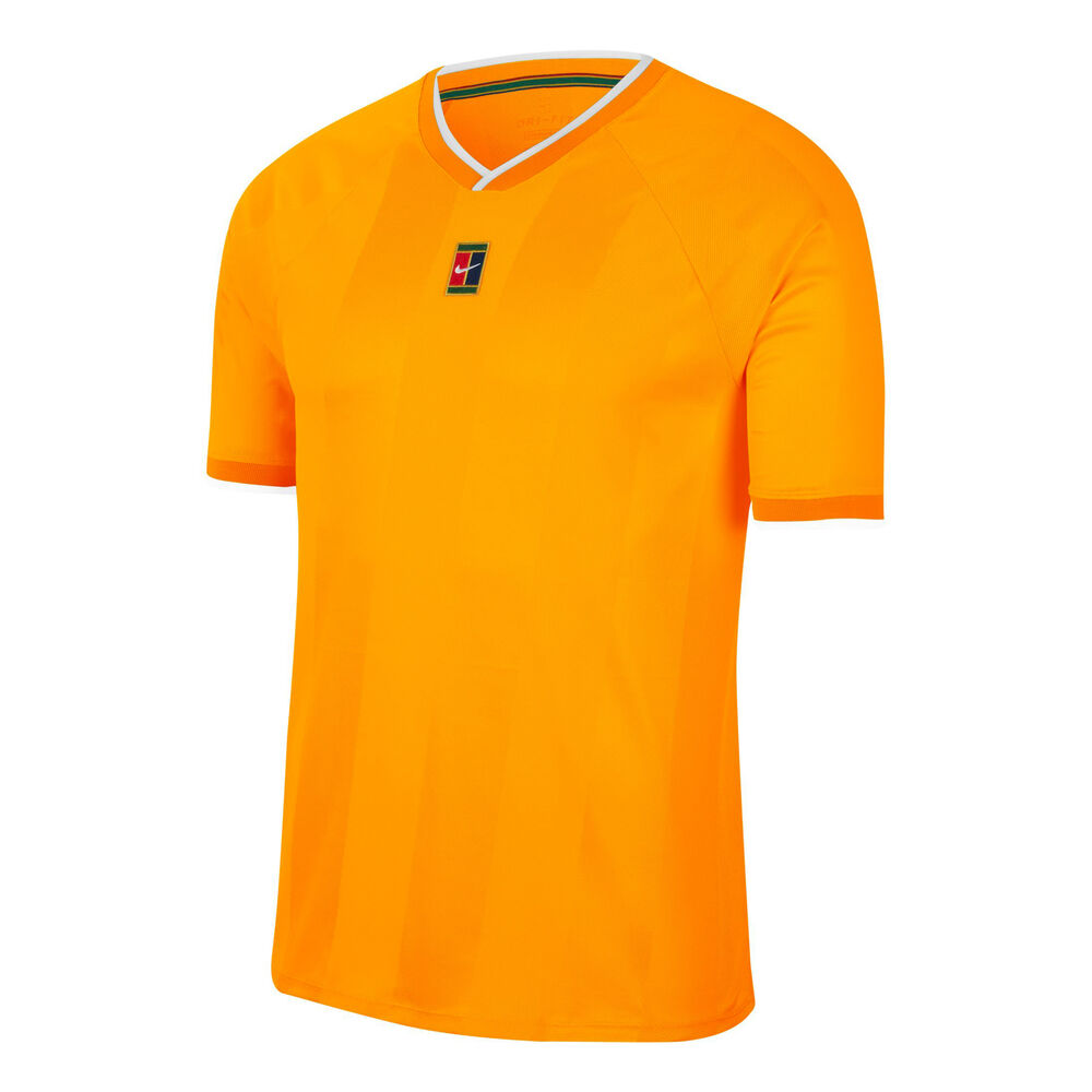 Nike Court Breathe Slam T-shirt Hommes - Orange , Blanc