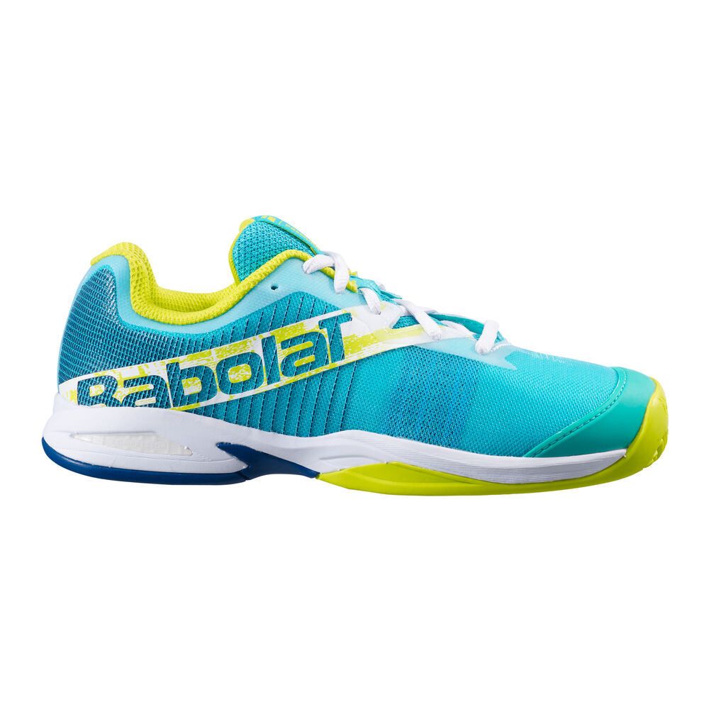 Babolat Jet Premura Clay Chaussure Terre Battue Enfants - Turquoise , Jaune Lemon