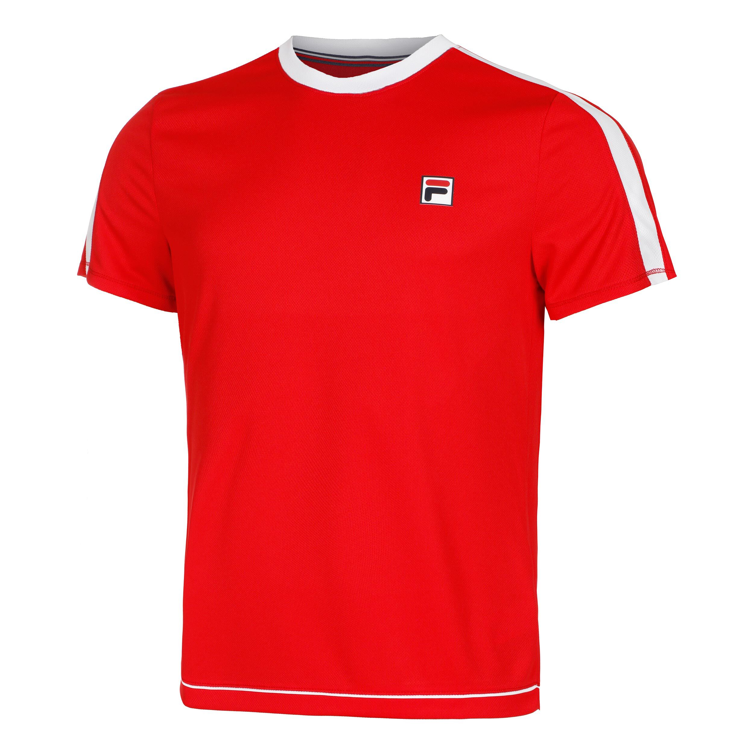 Buy Fila Elias T shirt Hommes Rouge Blanc online Tennis Point FR