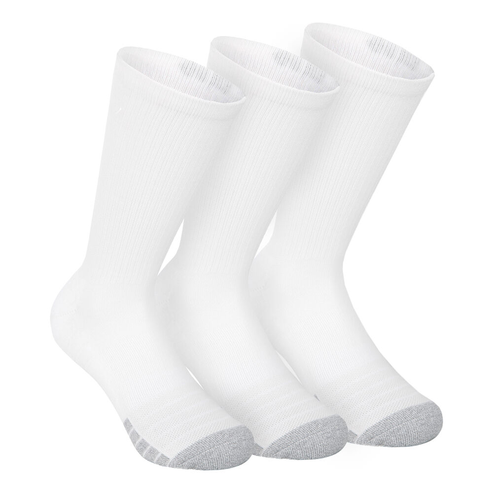 Under Armour Heatgear Crew Chaussettes De Tennis - Blanc , Gris