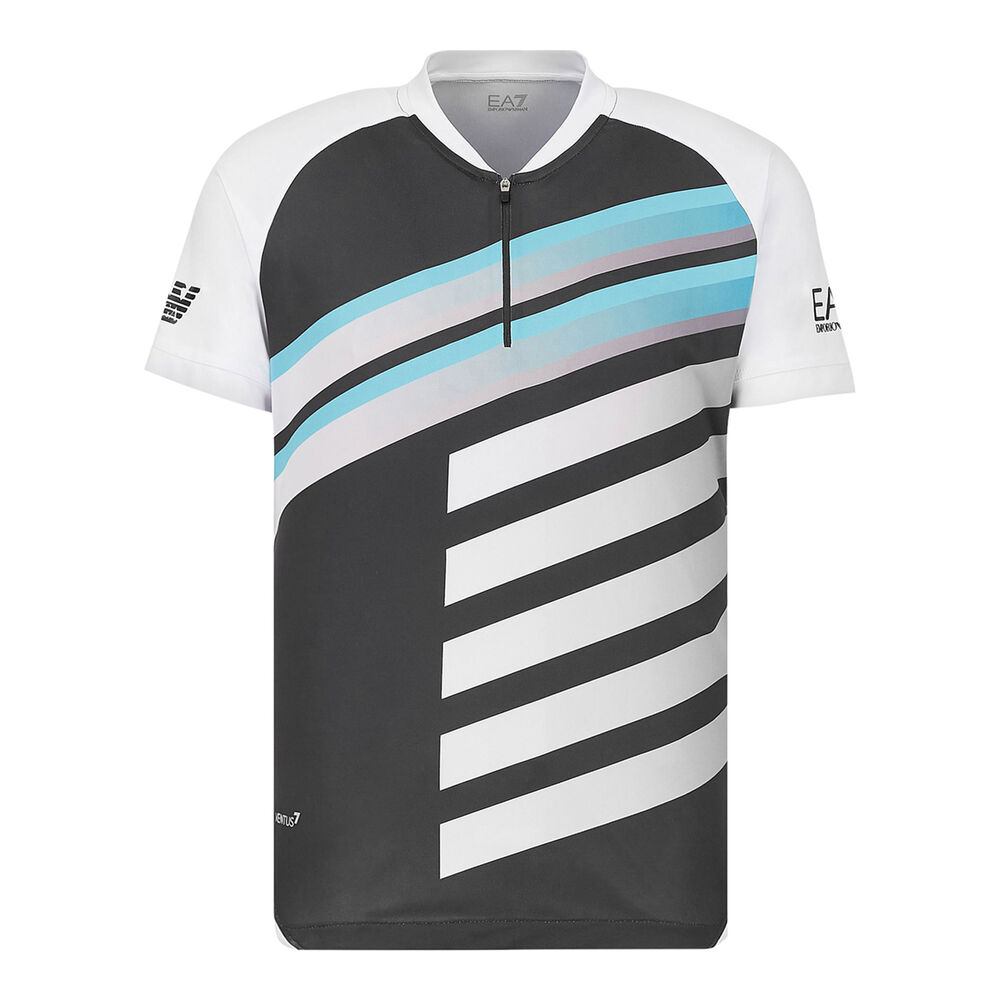 EA7 T-shirt Hommes - Gris Foncé, Blanc