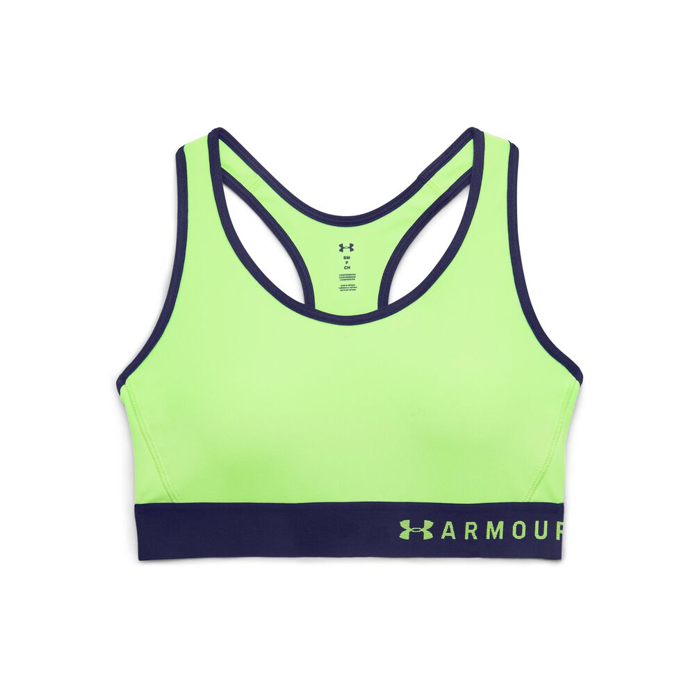 Under Armour Mid Soutien-gorge Sport Femmes - Vert Fluo , Bleu Foncé