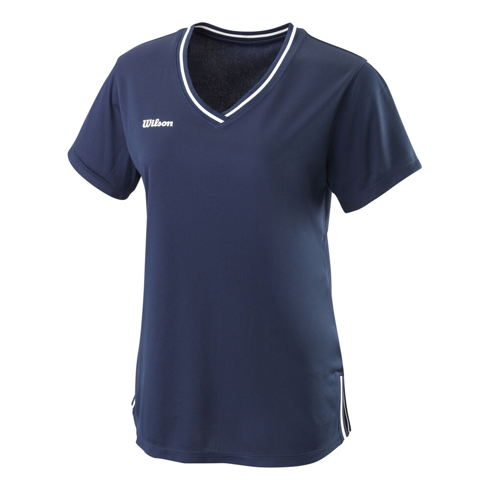 Wilson Team II V-Neck T-shirt Femmes - Bleu Foncé