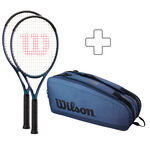 Lot De Raquettes Wilson 2x Ultra 108 V4.0 plus Schlägertasche 