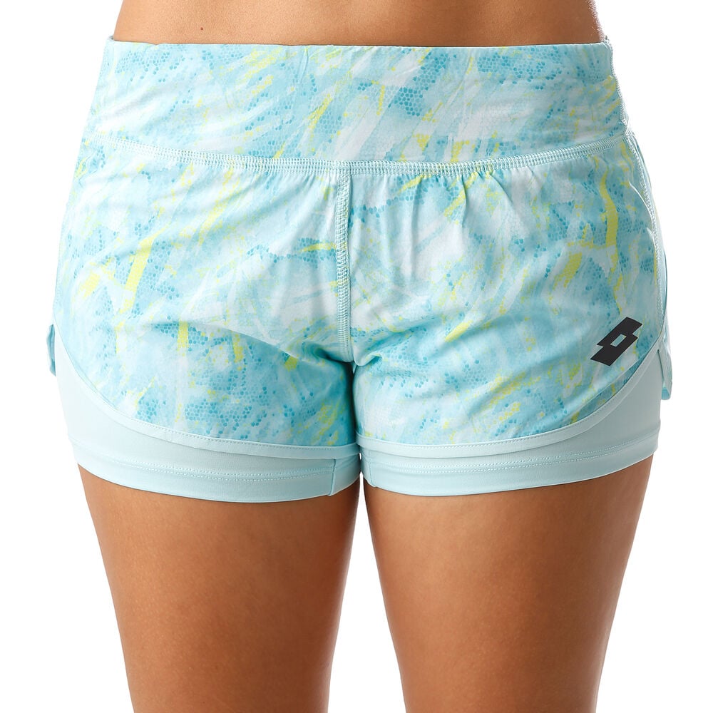 Lotto Top Ten Printed PL Shorts Femmes - Bleu Clair , Noir