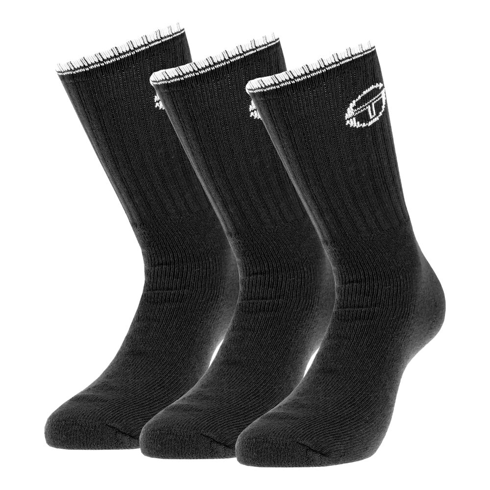 Sergio Tacchini Terry Tennis Chaussettes De Tennis Hommes - Noir , Blanc