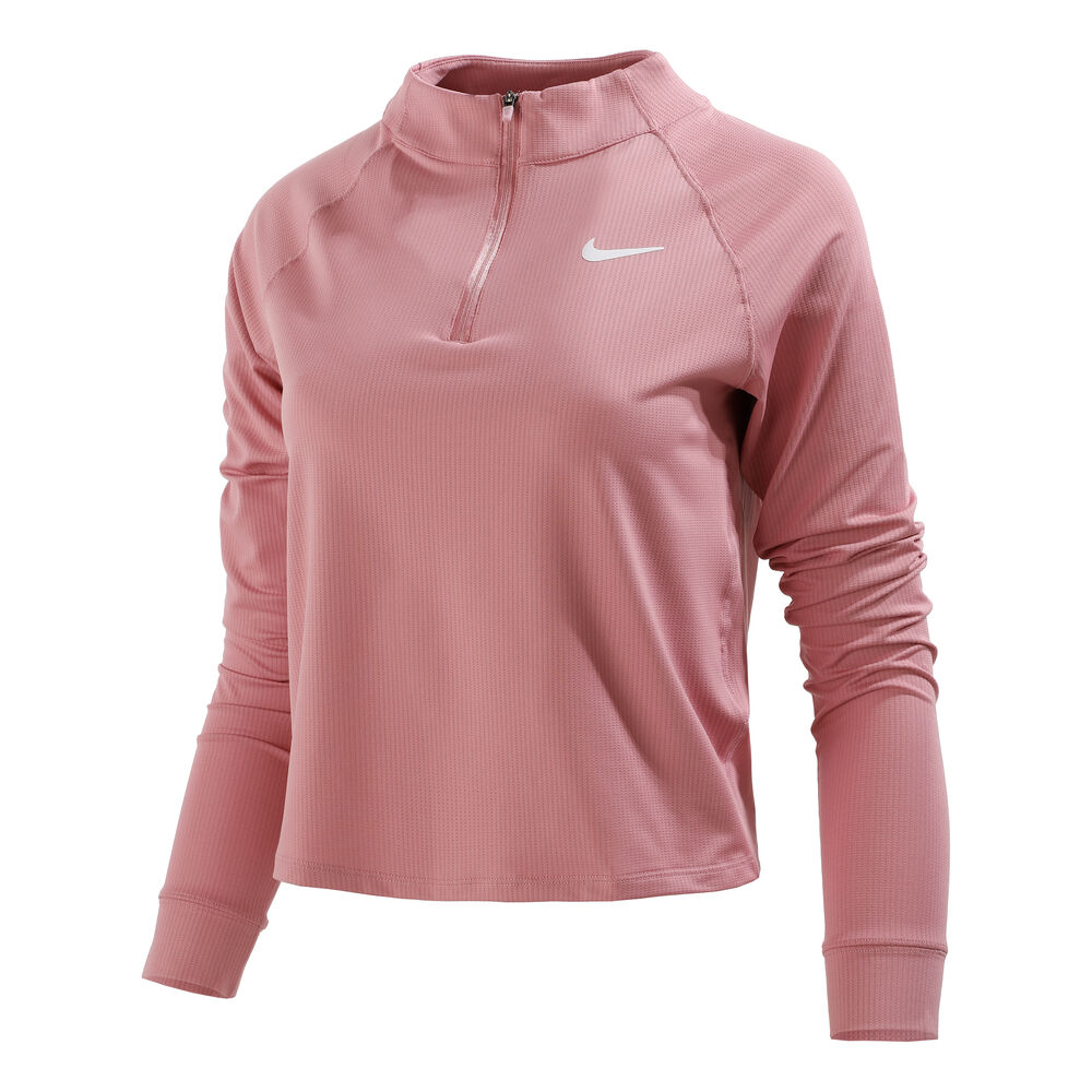 Nike Dri-Fit Victory Half-Zip Haut Manches Longues Femmes - Rosé