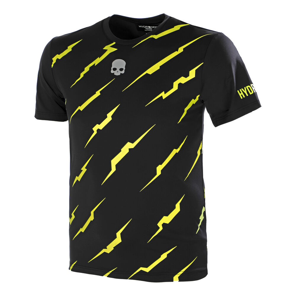Hydrogen Tech Thunder T-shirt Hommes - Noir , Jaunes Fluo