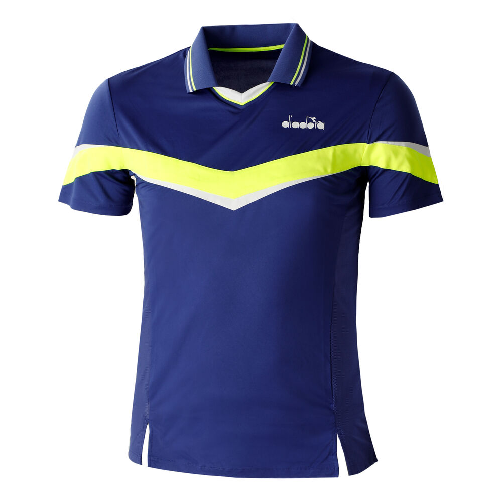 Diadora Polo Hommes - Bleu Foncé , Jaunes Fluo