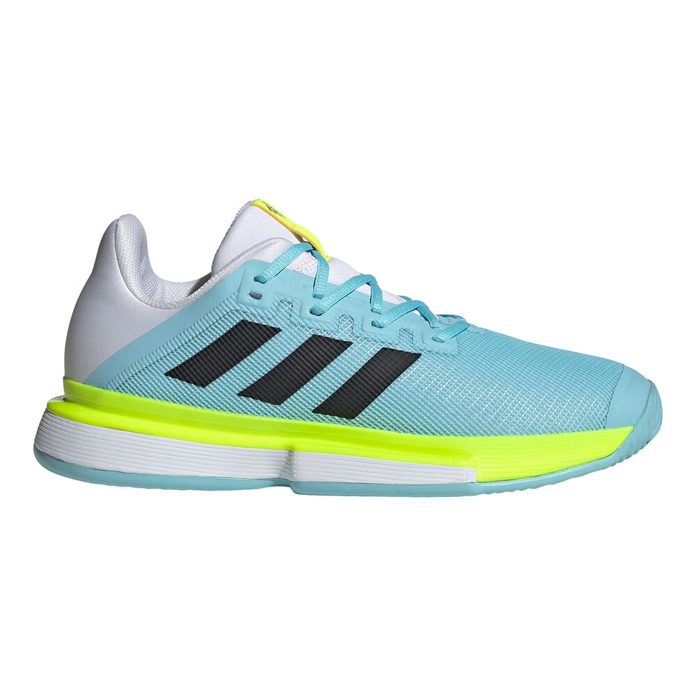 adidas SoleMatch Bounce Chaussures Toutes Surfaces Hommes - Bleu Clair , Jaunes Fluo
