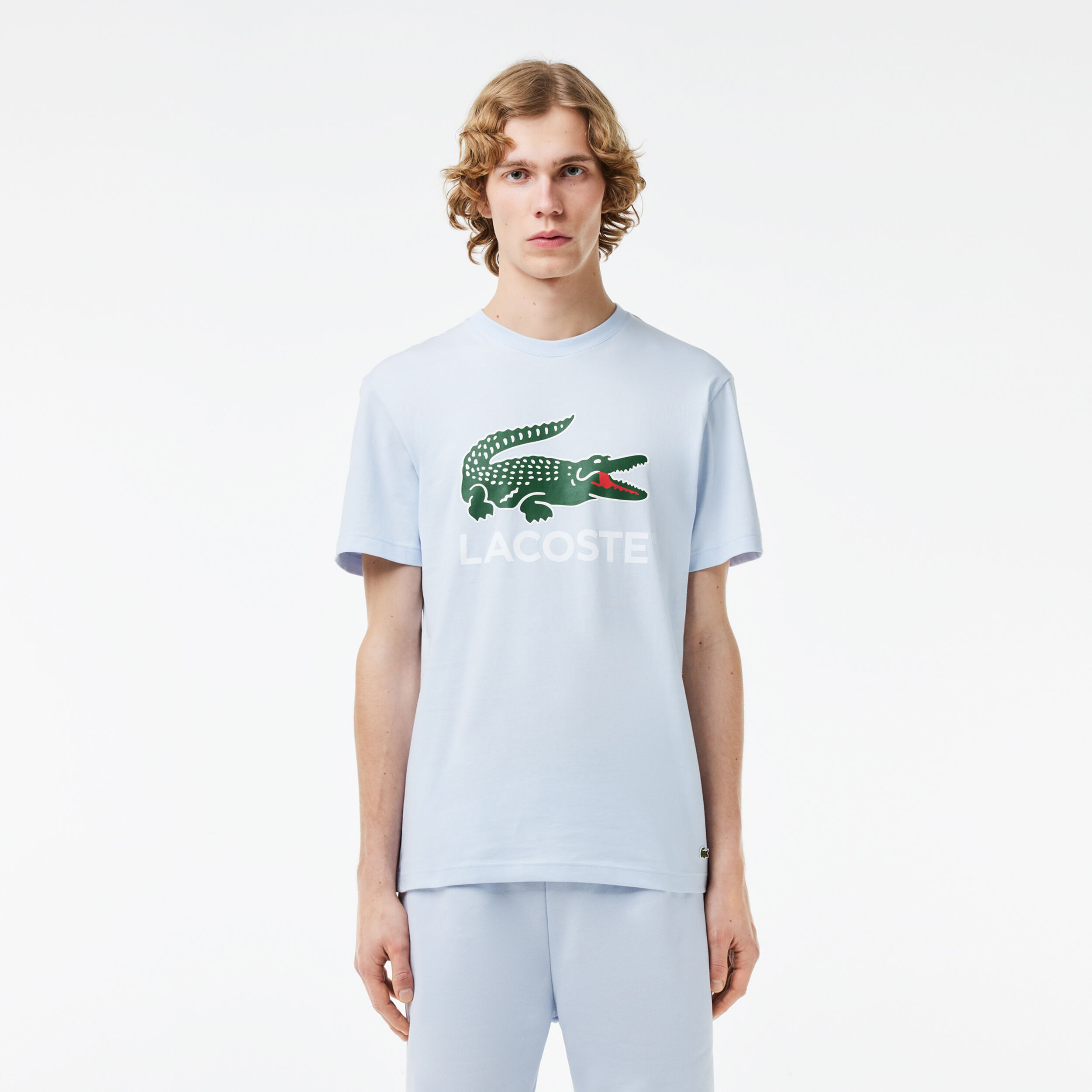 T shirt lacoste bleu clair store