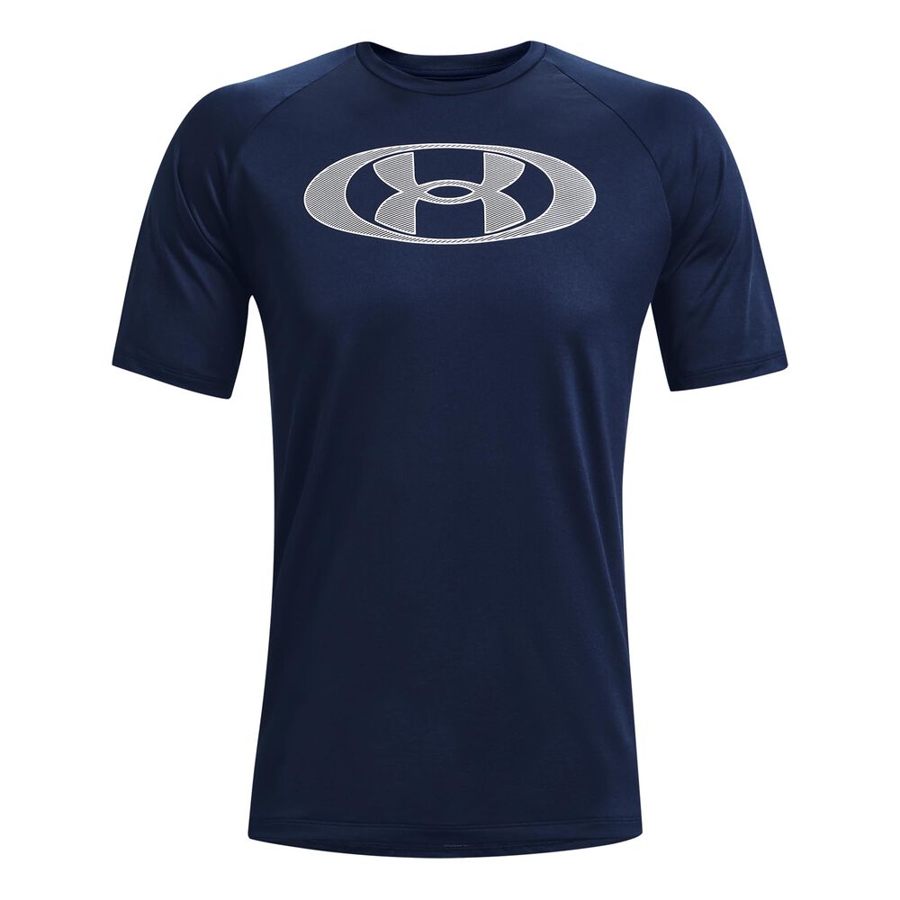 Under Armour Tech 2.0 Lockertag T-shirt Hommes - Bleu Foncé , Blanc