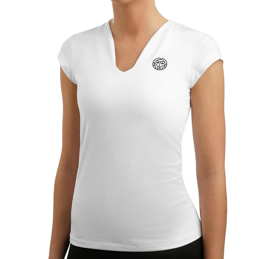 BIDI BADU Bella 2.0 Tech V-Neck T-shirt Femmes - Blanc , Noir