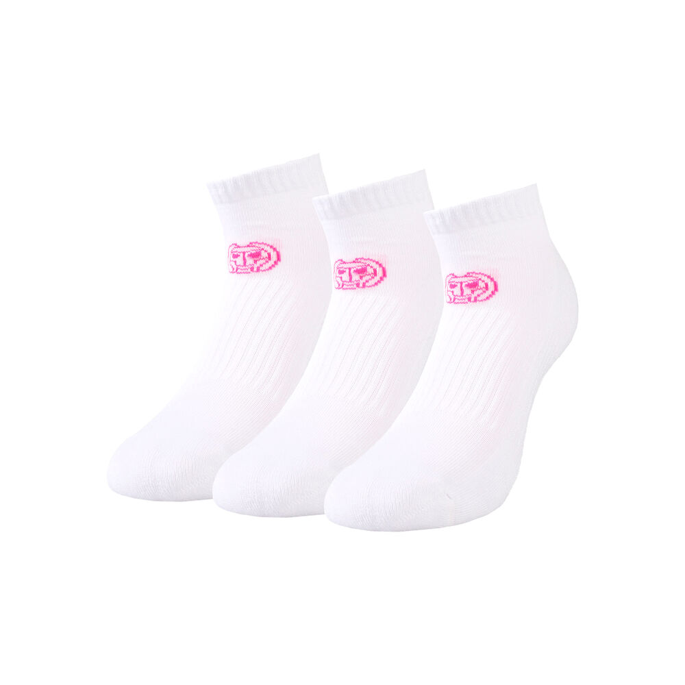 BIDI BADU Leana No Show Tech Chaussettes De Sport Pack De 3 Femmes - Blanc , Pink