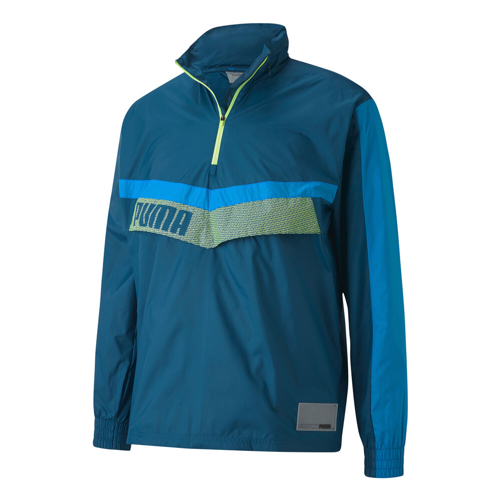 Puma Woven 1/2 Zip Hommes - Bleu , Bleu Petrol