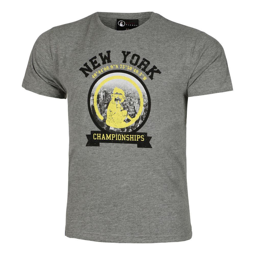Quiet Please New York Championships T-shirt Hommes - Gris , Multicouleur