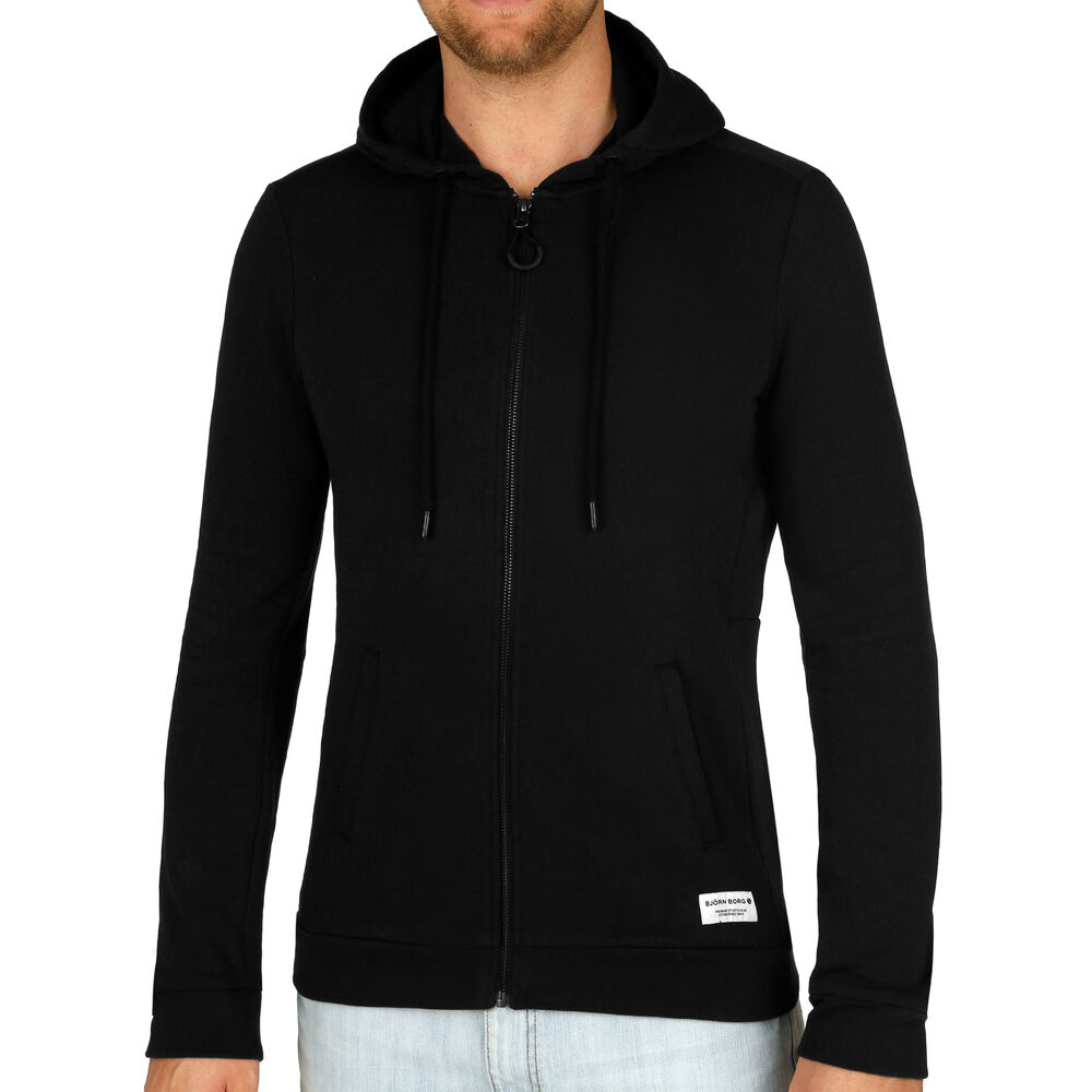 Björn Borg Centre Gilet En Coton Hommes - Noir , Blanc