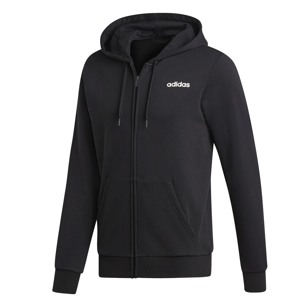 adidas Essentials Linear Full-Zip Gilet En Coton Hommes - Noir , Blanc
