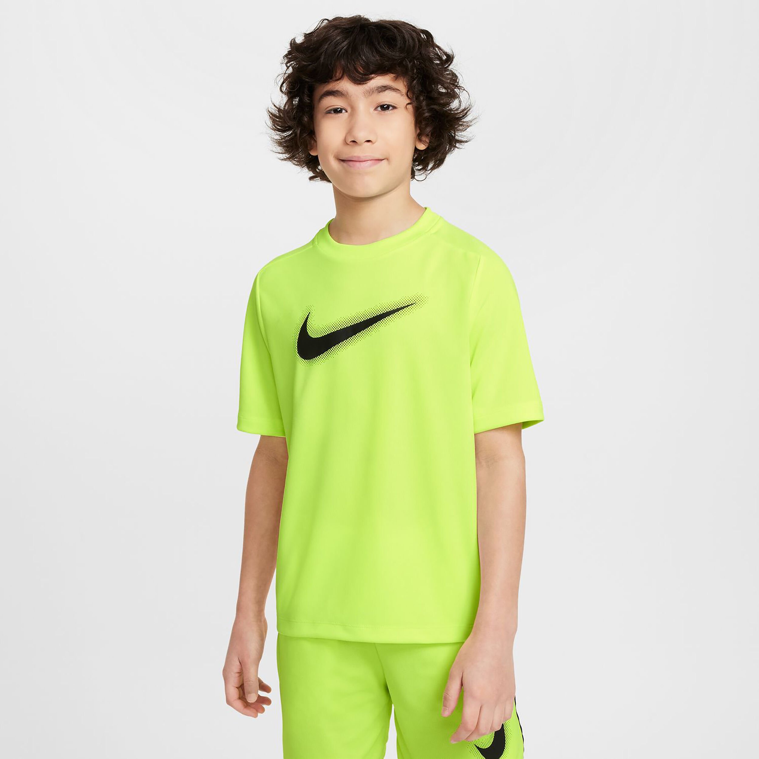 Dri Fit Multi T shirt Garcons Jaunes Fluo
