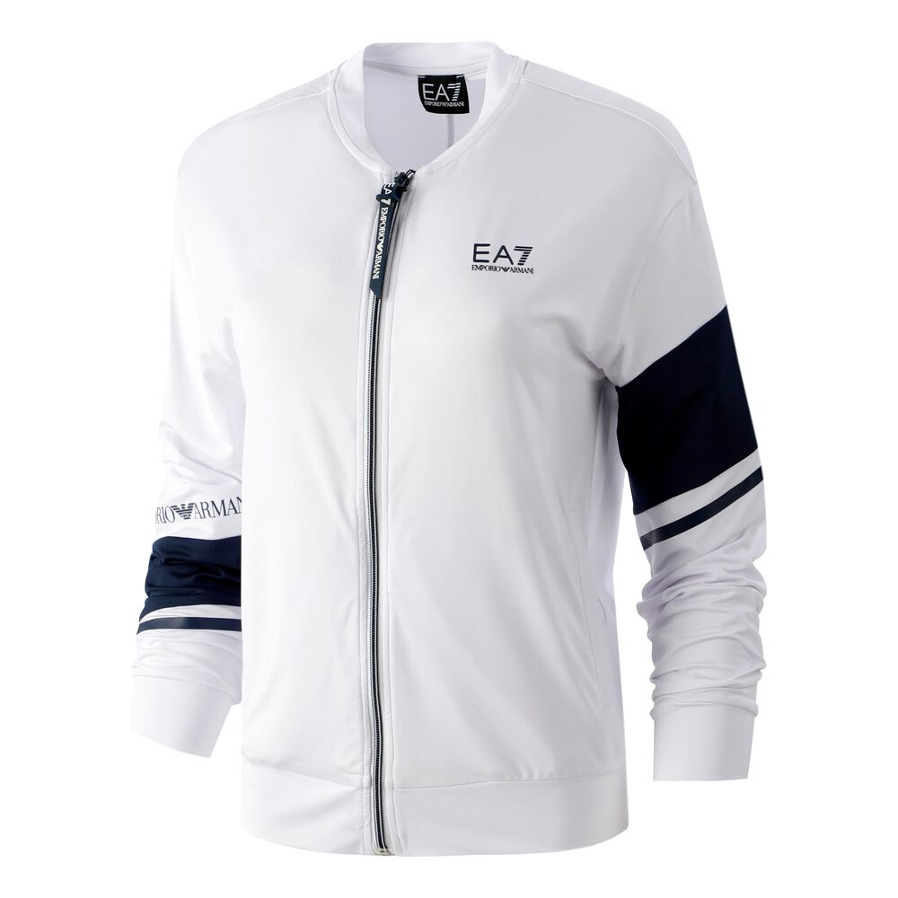 EA7 Veste De Survêtement Femmes - Blanc , Bleu Foncé