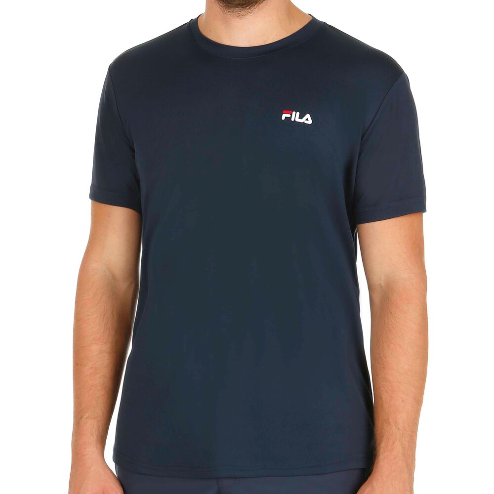 Fila Small Logo T-shirt Hommes - Bleu Foncé