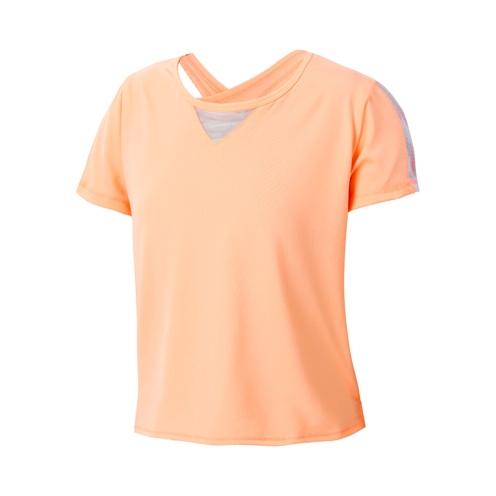 Lucky in Love Crossover High-Low T-shirt Filles - Abricot, Blanc