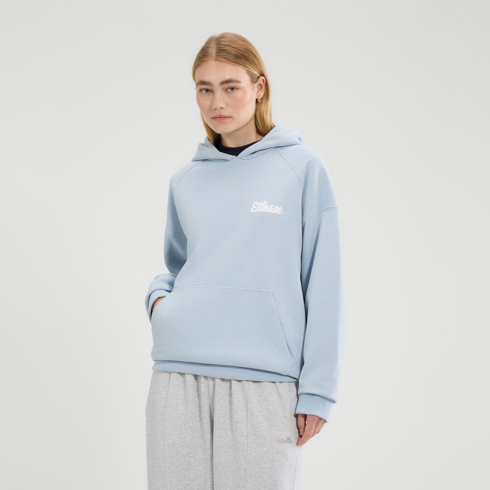 Ellesse+Il+Tiro+Sweat+a+Capuche+Femmes-Bleu+Clair,Blanc