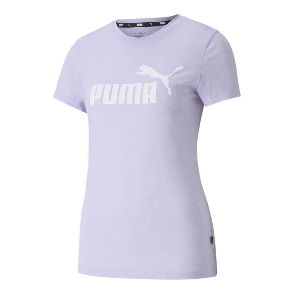 Puma Essential Logo Heather T-shirt Femmes - Lilas , Blanc