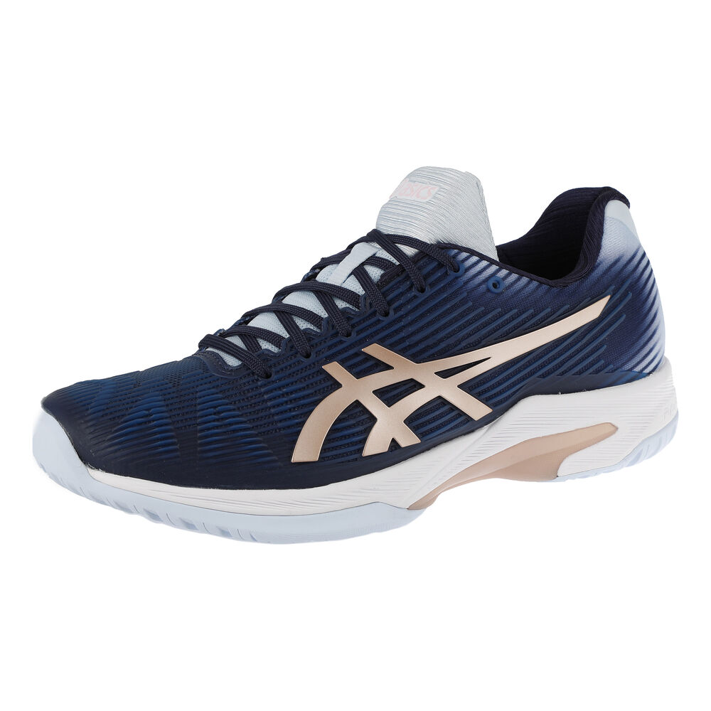 Asics Solution Speed FF Chaussures Toutes Surfaces Femmes - Bleu Foncé , Or