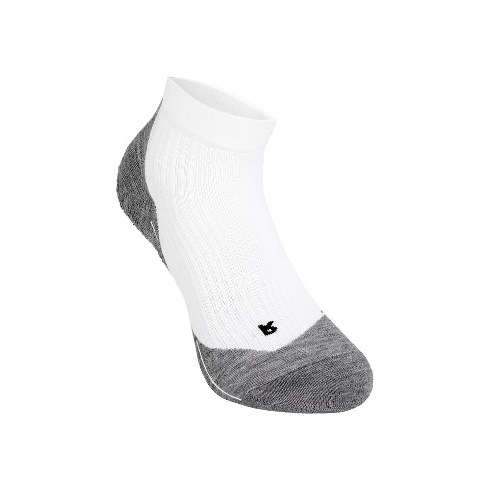 falke te4 short chaussettes de sport femmes - blanc , gris foncé