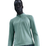 Vêtements Nike Nike Pacer Half-Zip Longsleeve Maillot de course Hommes-turquoise, argent