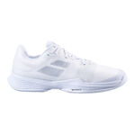 Chaussures de tennis Babolat Babolat Jet Mach 3 Chaussure Gazon Femmes-Blanc,Argent