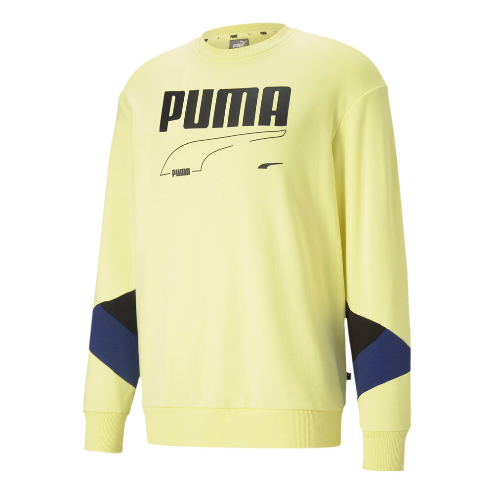 Puma Rebel T-shirt Hommes - Jaune , Bleu Foncé
